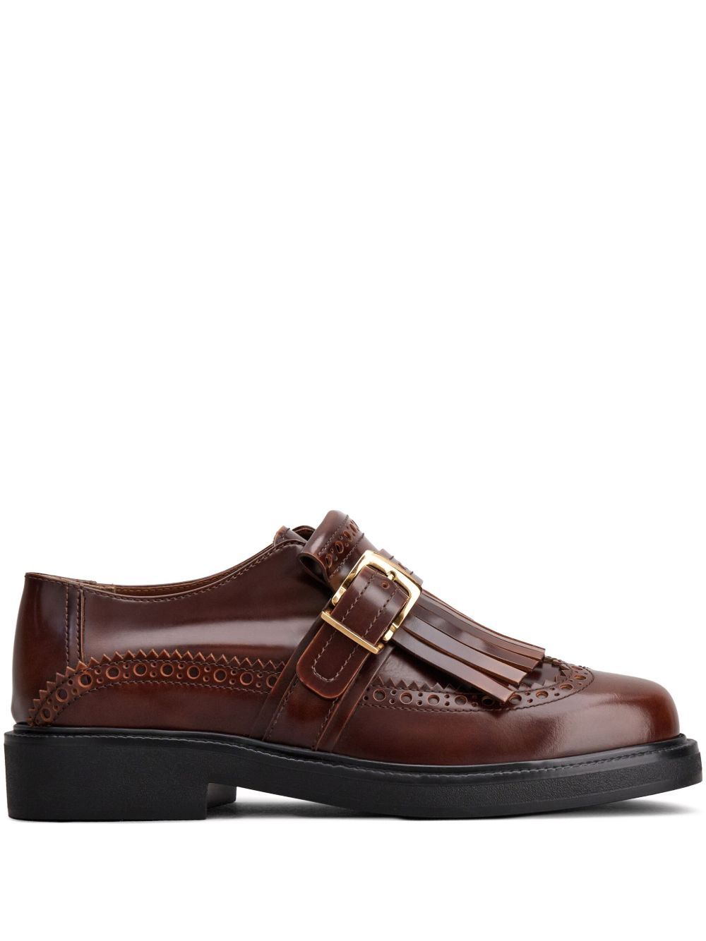 Tod's 皮质布洛克鞋 - 褐色