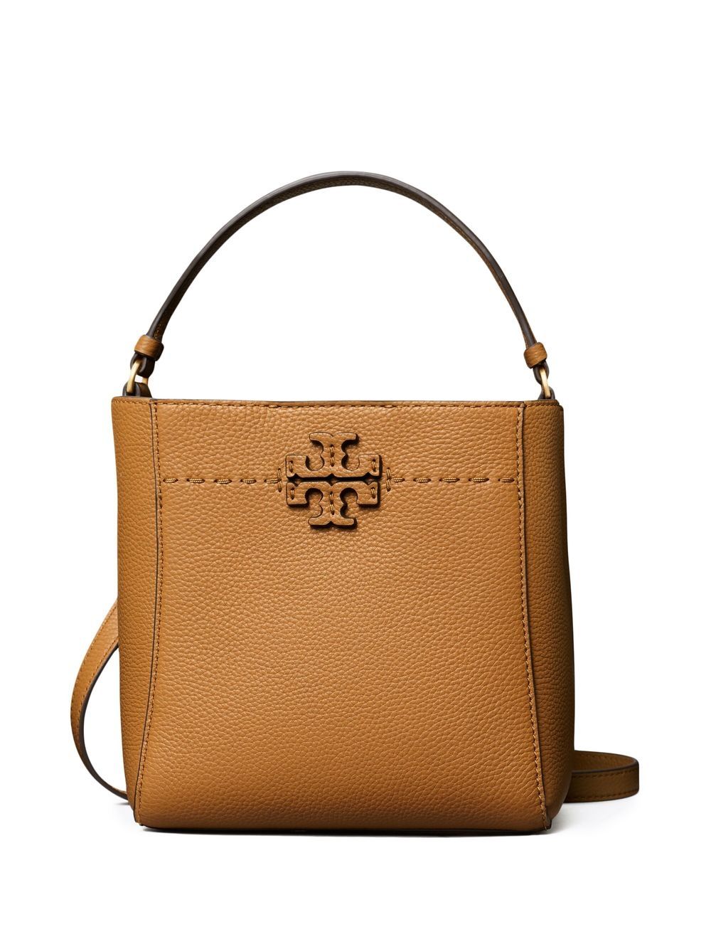 Tory Burch Mcgraw 皮质水桶包 - 中性色