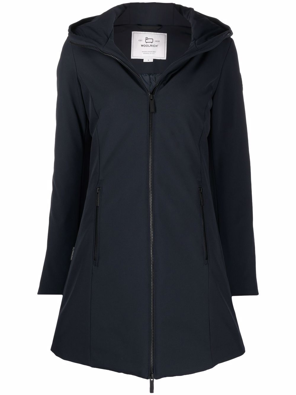 Woolrich 连帽填充派克大衣 - 蓝色