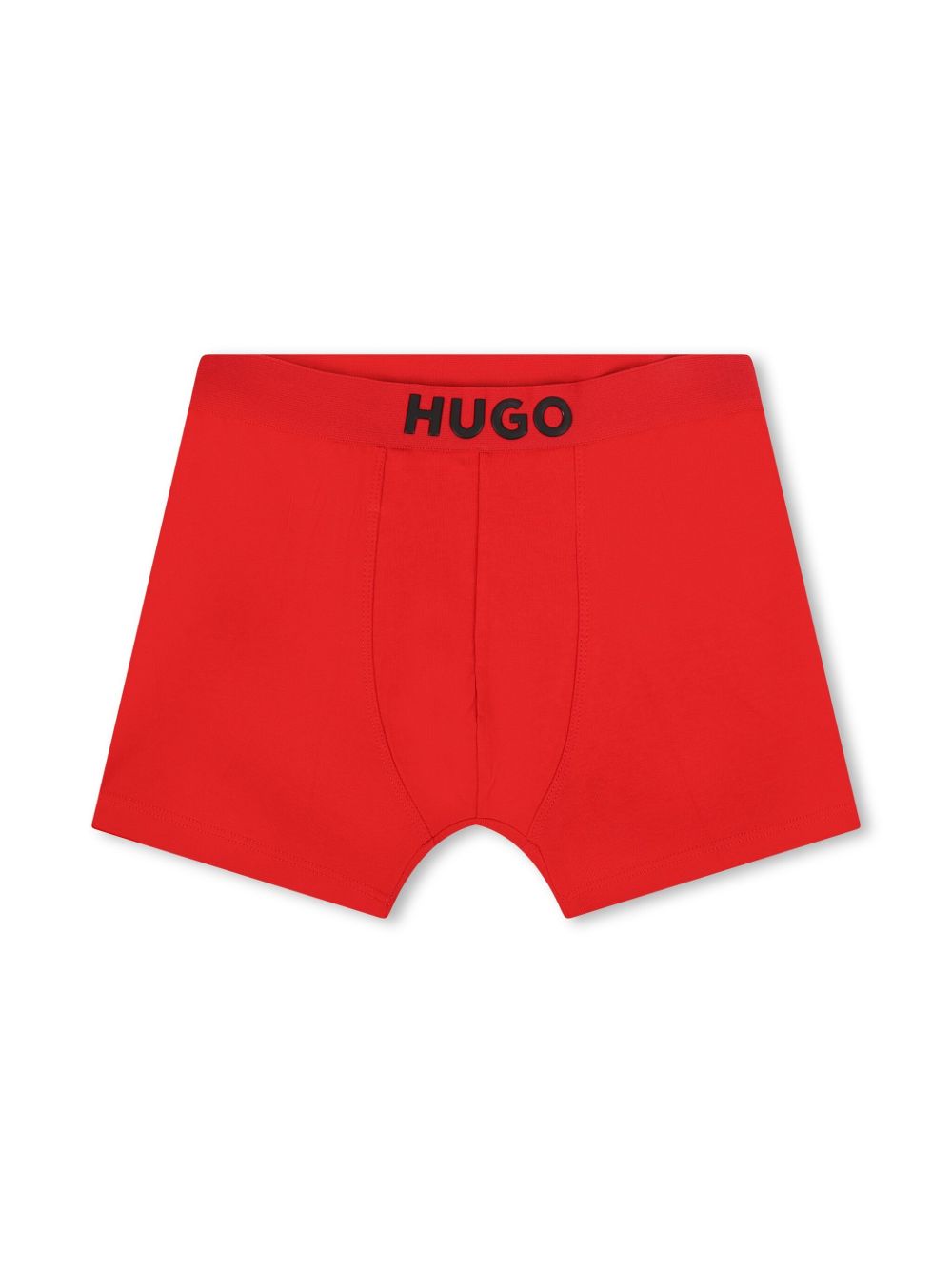 HUGO KIDS logo印花四角裤（两件装) - 红色