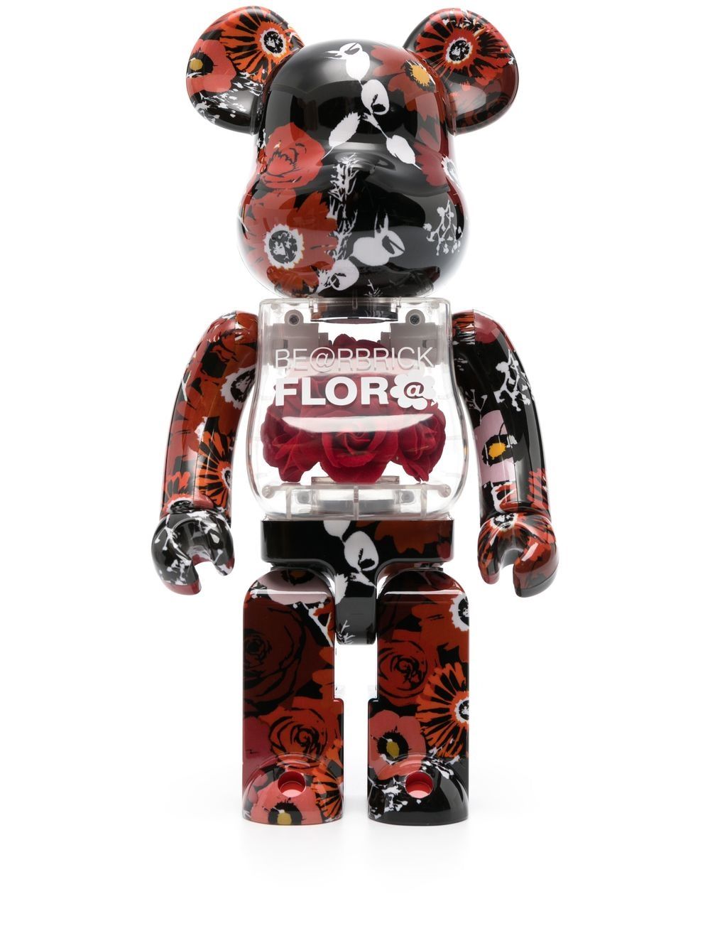 MEDICOM TOY Flor@ BE@RBRICK 400% 模型玩具 - 黑色