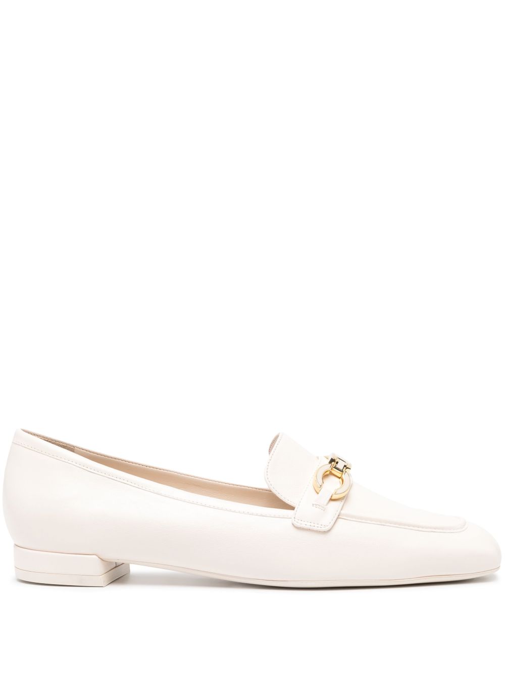 Stuart Weitzman logo标牌皮质乐福鞋 - 中性色