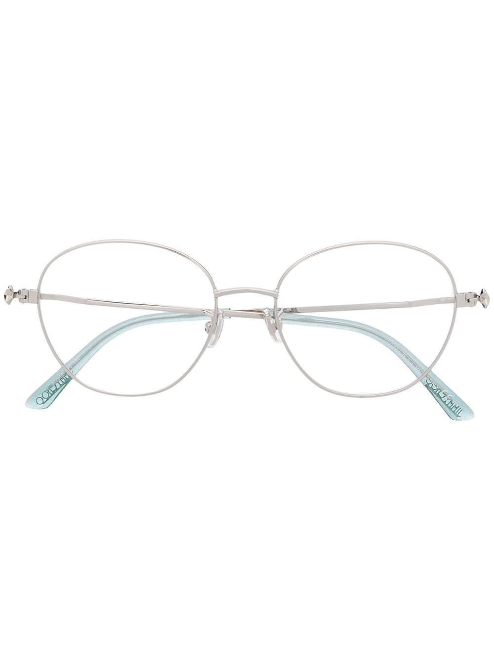 Jimmy Choo Eyewear 周仰杰 圆框眼镜 - 银色