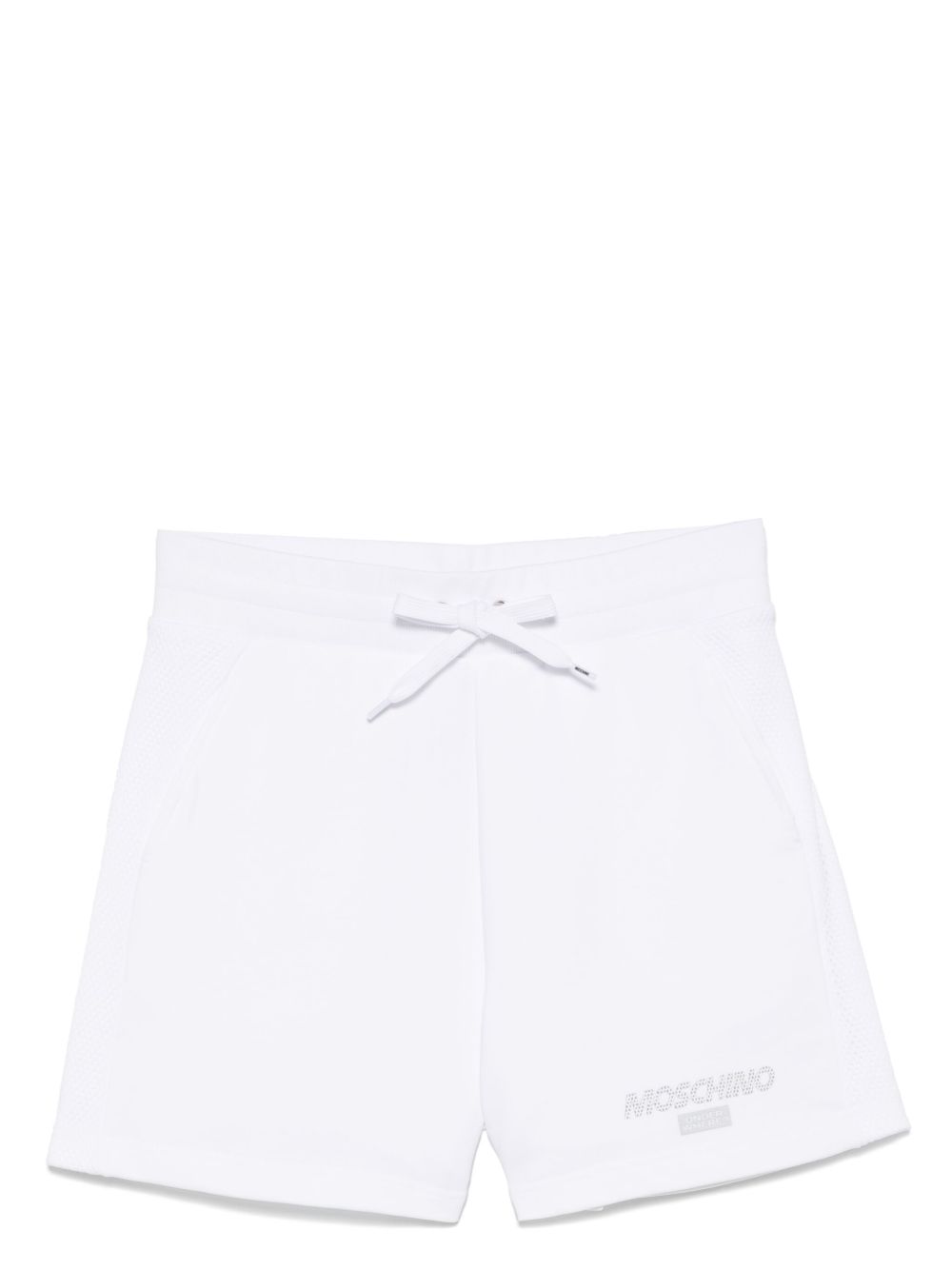 Moschino logo印花短裤 - 白色