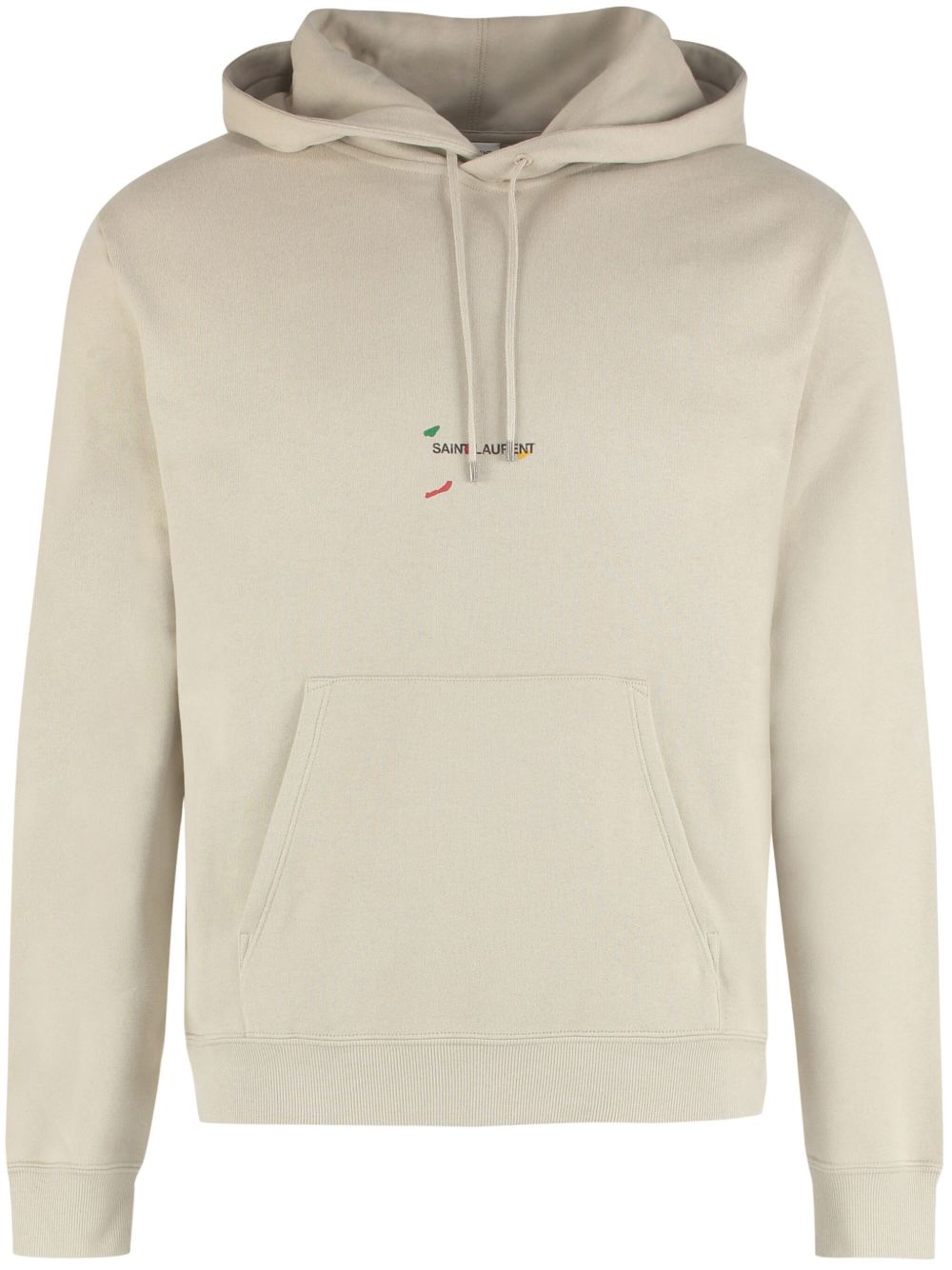 Saint Laurent logo印花连帽衫 - 中性色
