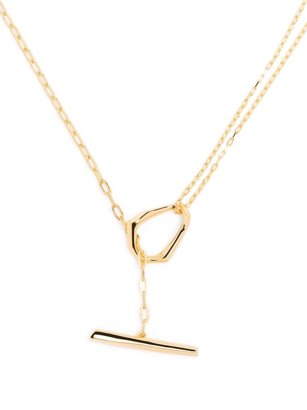 Dinny Hall Thalassa T字扣中号项链 - 金色
