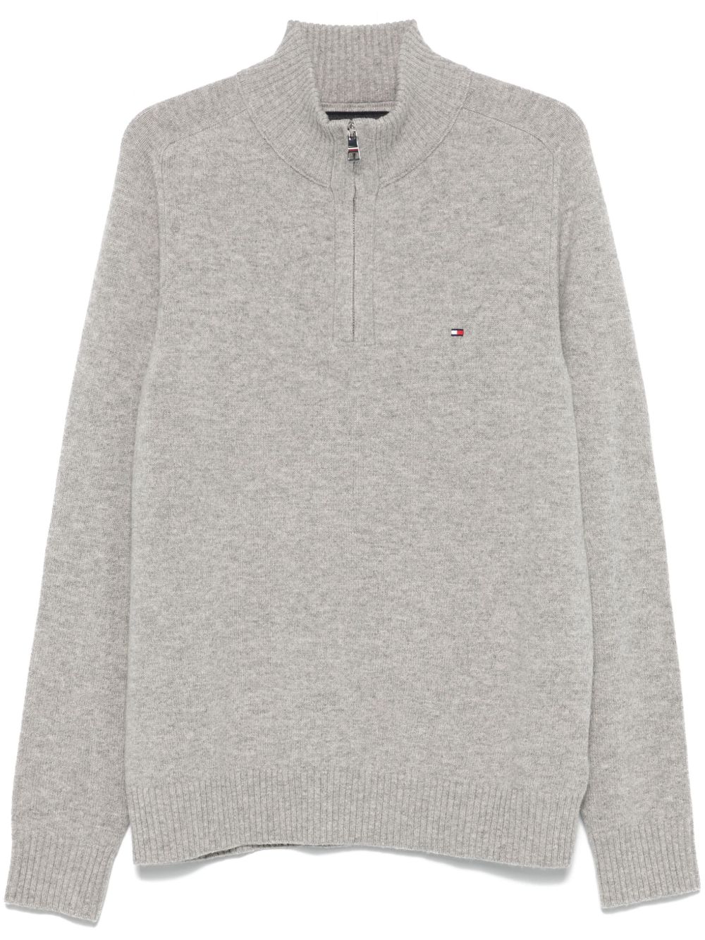 Tommy Hilfiger 拉链领毛衣 - 灰色