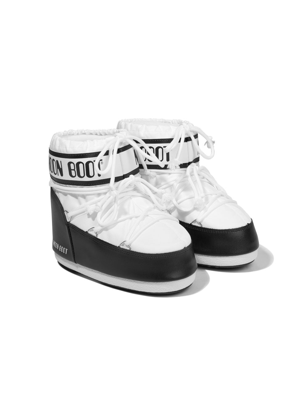 Moon Boot Kids Icon Low 系带雪靴 - 白色