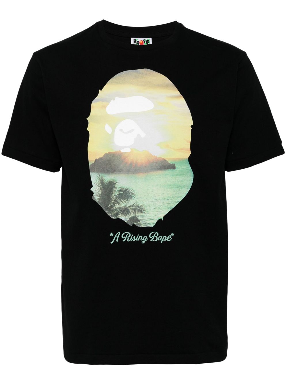 A BATHING APE® logo印花棉T恤 - 黑色