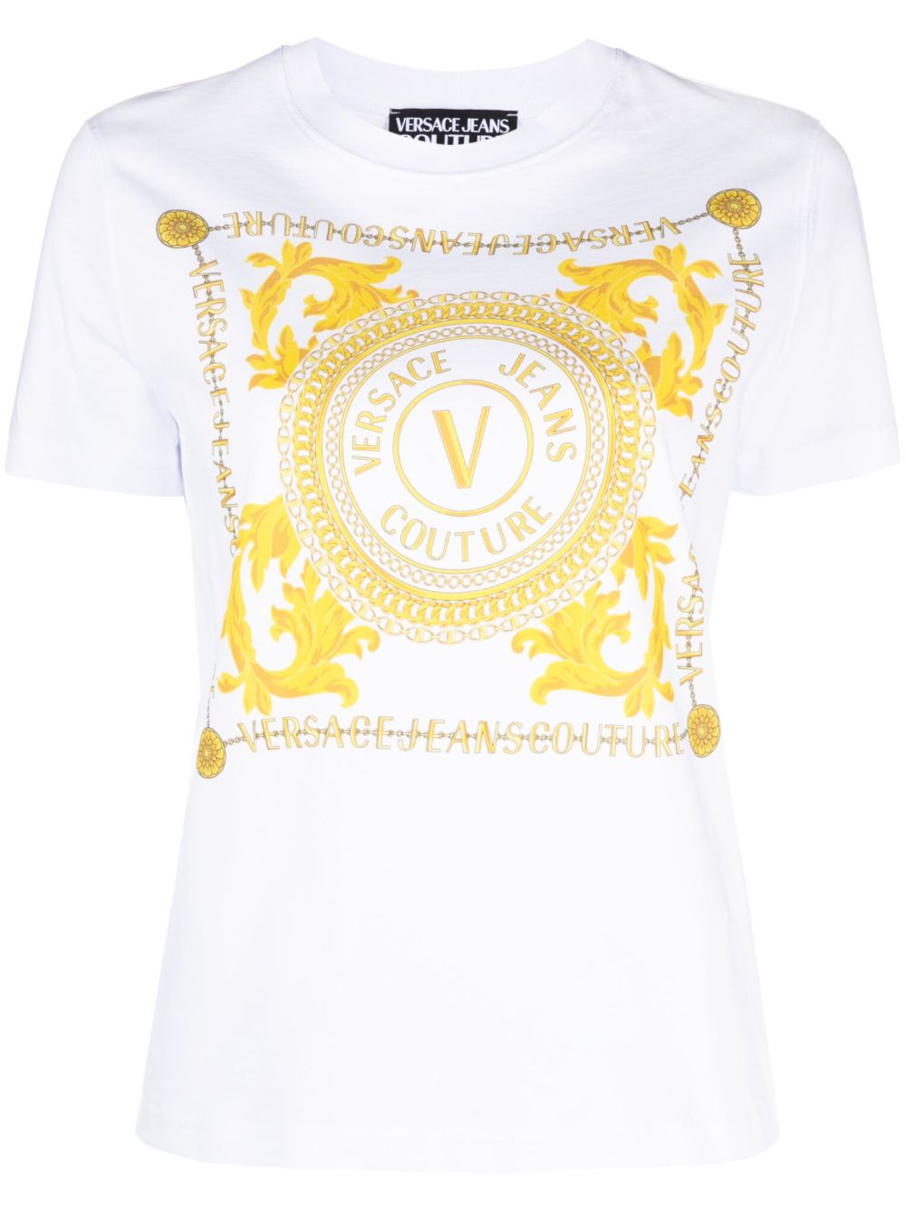 Versace Jeans Couture Logo Couture 印花T恤 - 白色