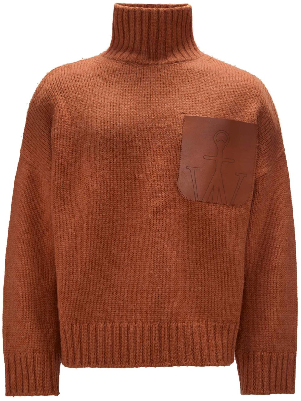 JW Anderson Anchor logo垮肩毛衣 - 褐色