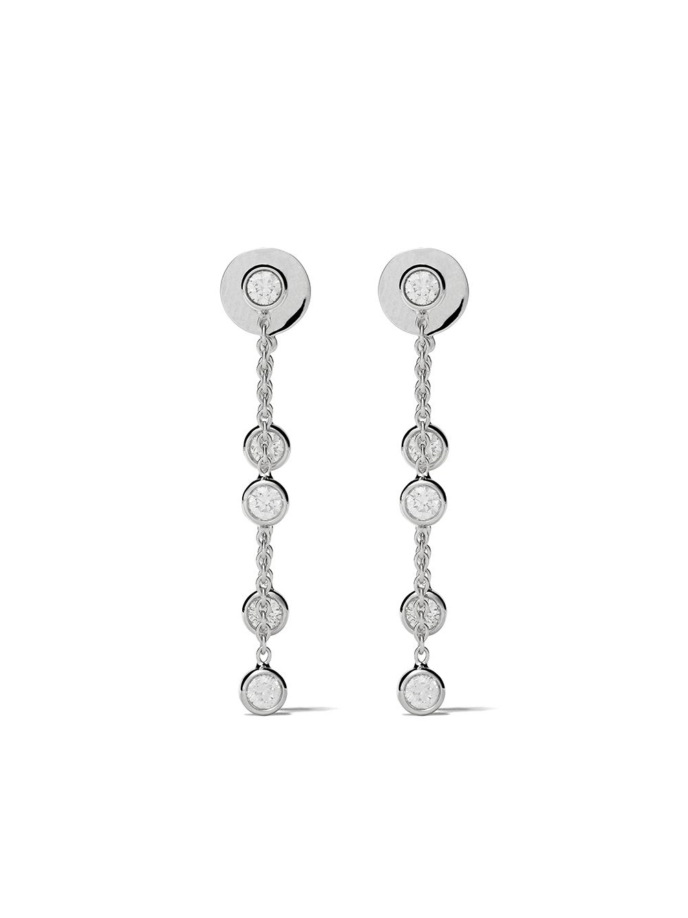 De Beers Jewellers My First De Beers 18K白金五颗钻石吊饰耳环 - 银色