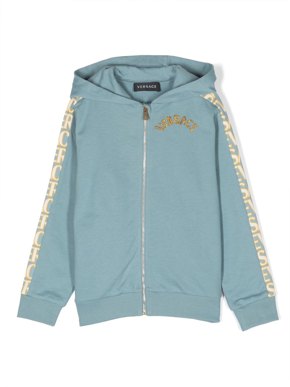 Versace Kids Versace Allover 连帽衫 - 蓝色