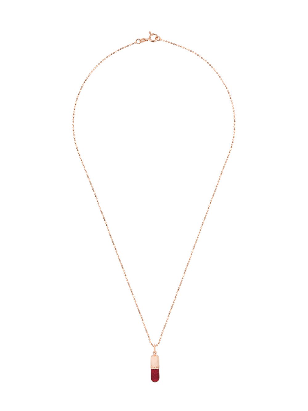 True Rocks small pill pendant necklace - 金属色