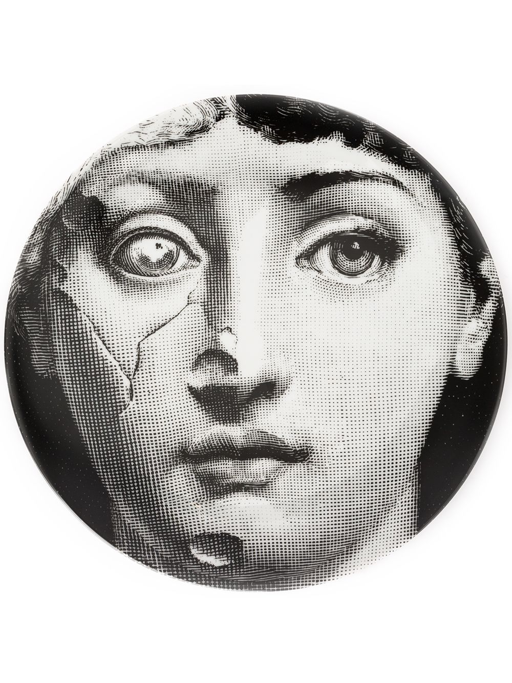 Fornasetti 印花陶瓷盘 - 黑色