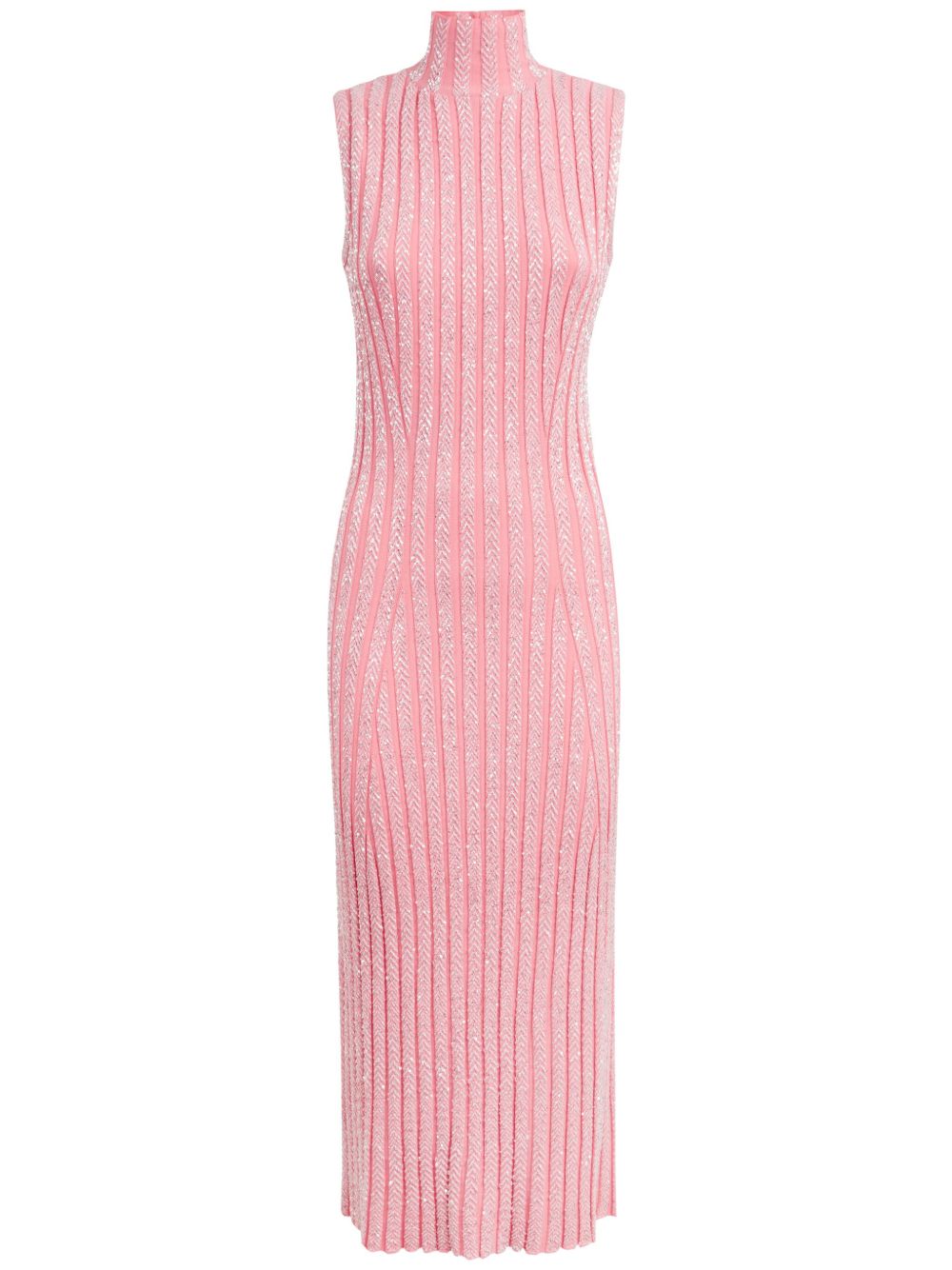 Missoni 亮片无袖中长连衣裙 - 粉色