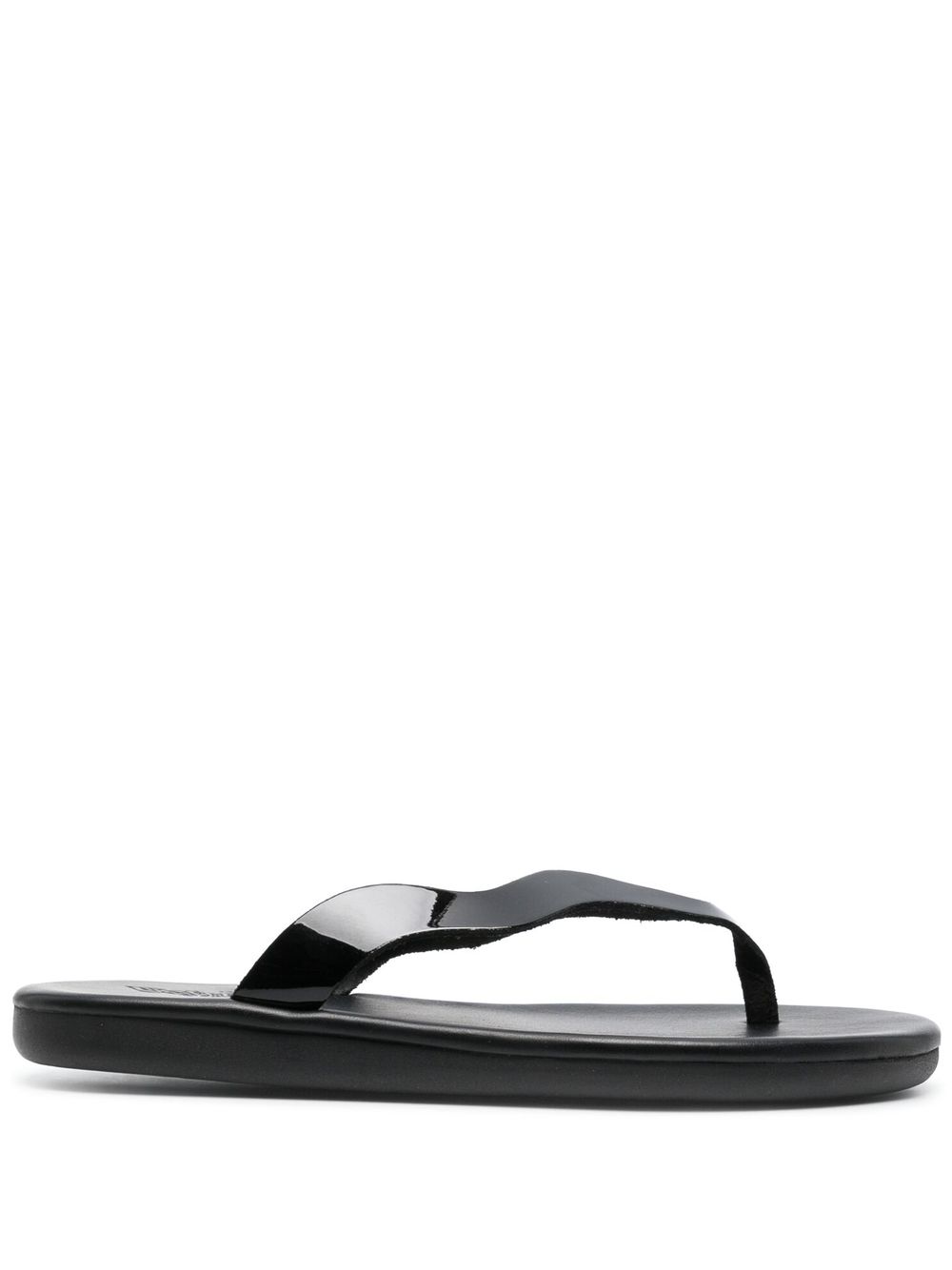 Ancient Greek Sandals Laconia 皮质人字拖 - 黑色
