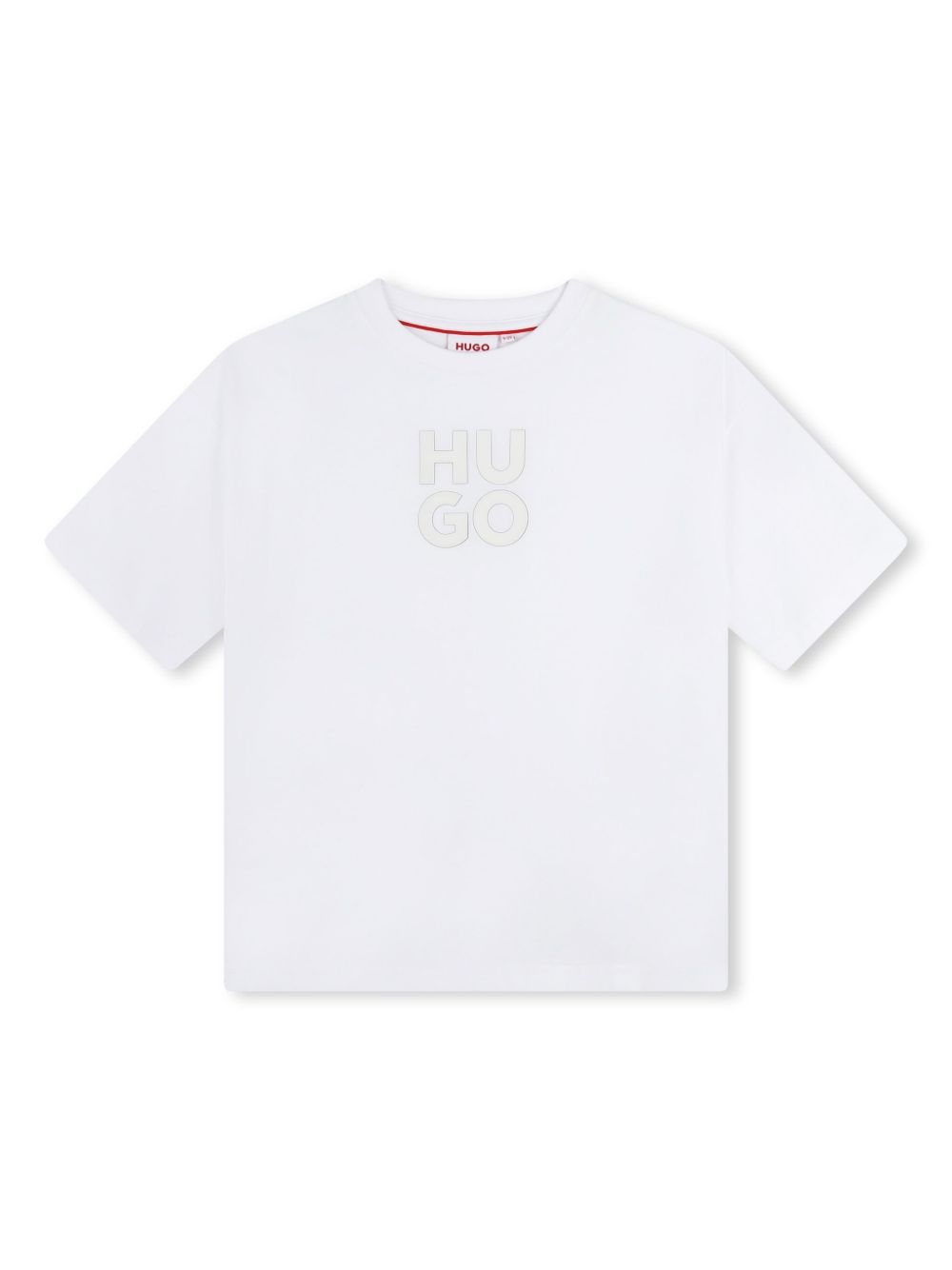 HUGO KIDS logo印花棉T恤 - 白色