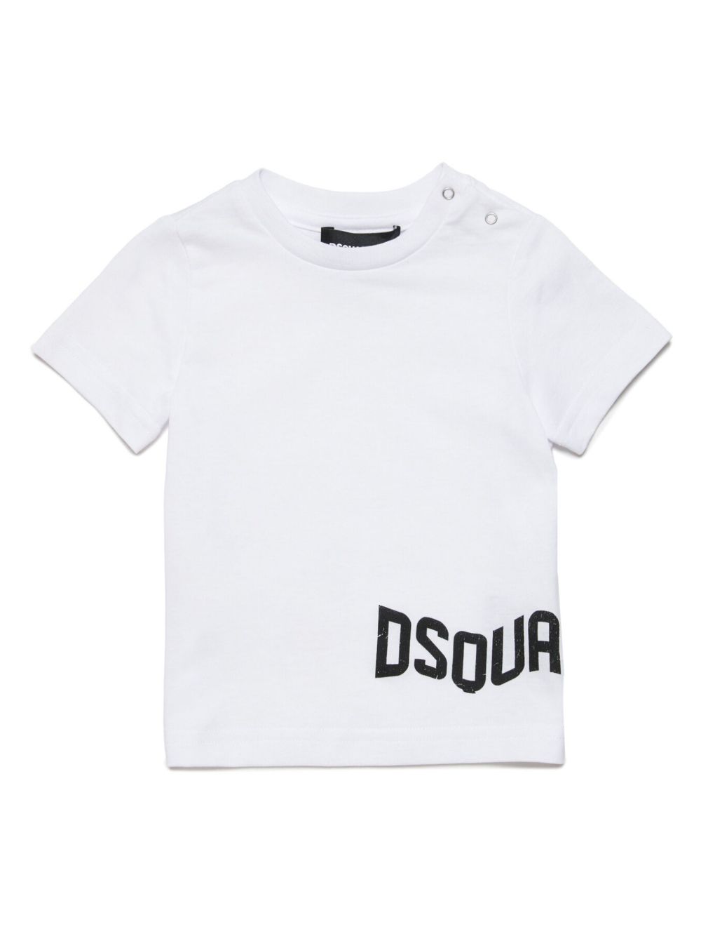 DSQUARED2 KIDS logo印花棉T恤 - 白色