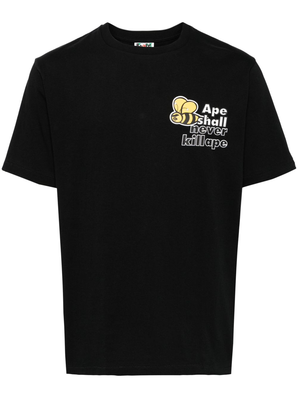 A BATHING APE® logo印花棉T恤 - 黑色