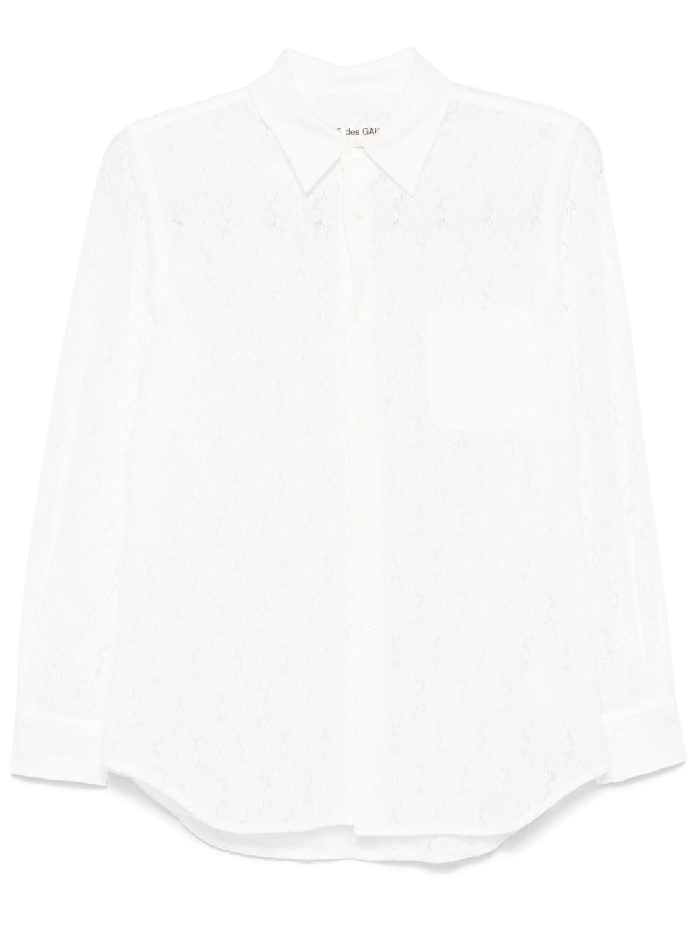 Comme Des Garçons 花卉蕾丝衬衫 - 白色