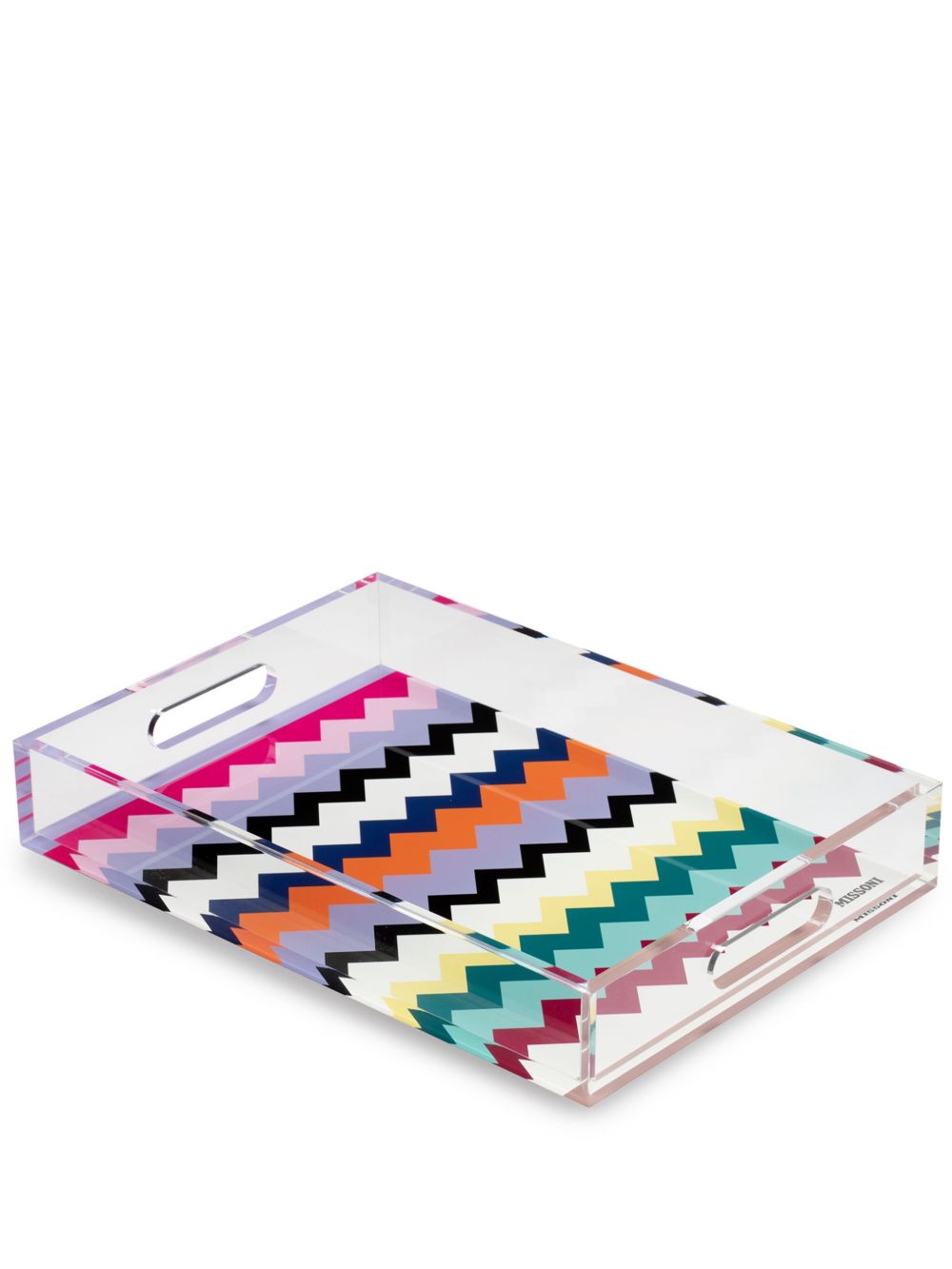 Missoni Home Riverbero 印花托盘 - 白色