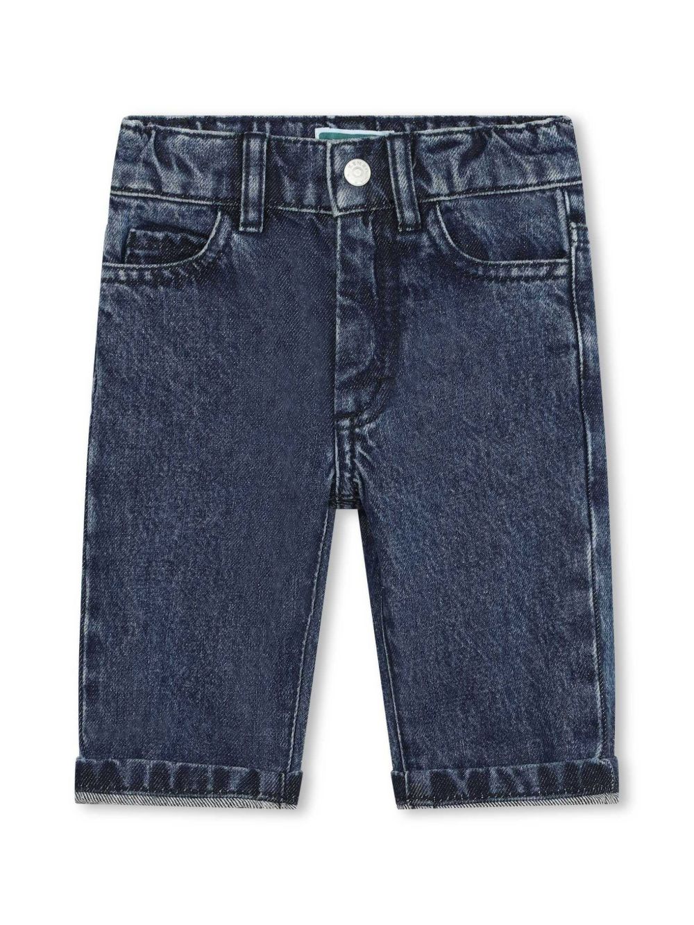 Kenzo Kids 标贴棉牛仔裤 - 蓝色