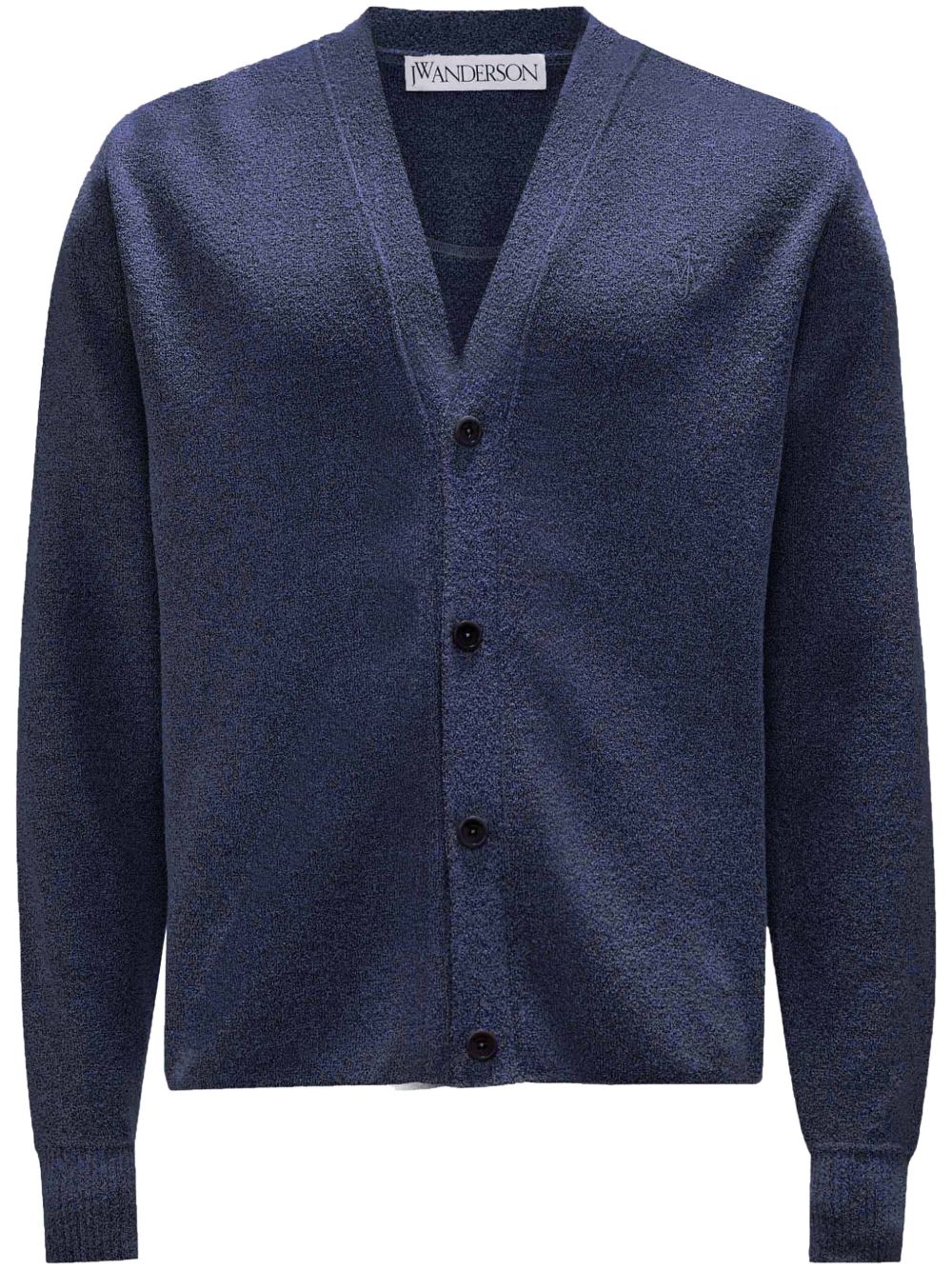JW Anderson logo刺绣开衫 - 蓝色