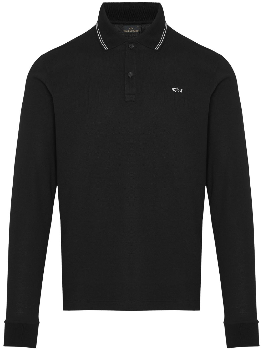 Paul & Shark logo刺绣polo衫 - 黑色