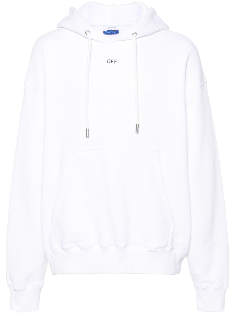 Off-White logo印花棉卫衣 - 白色