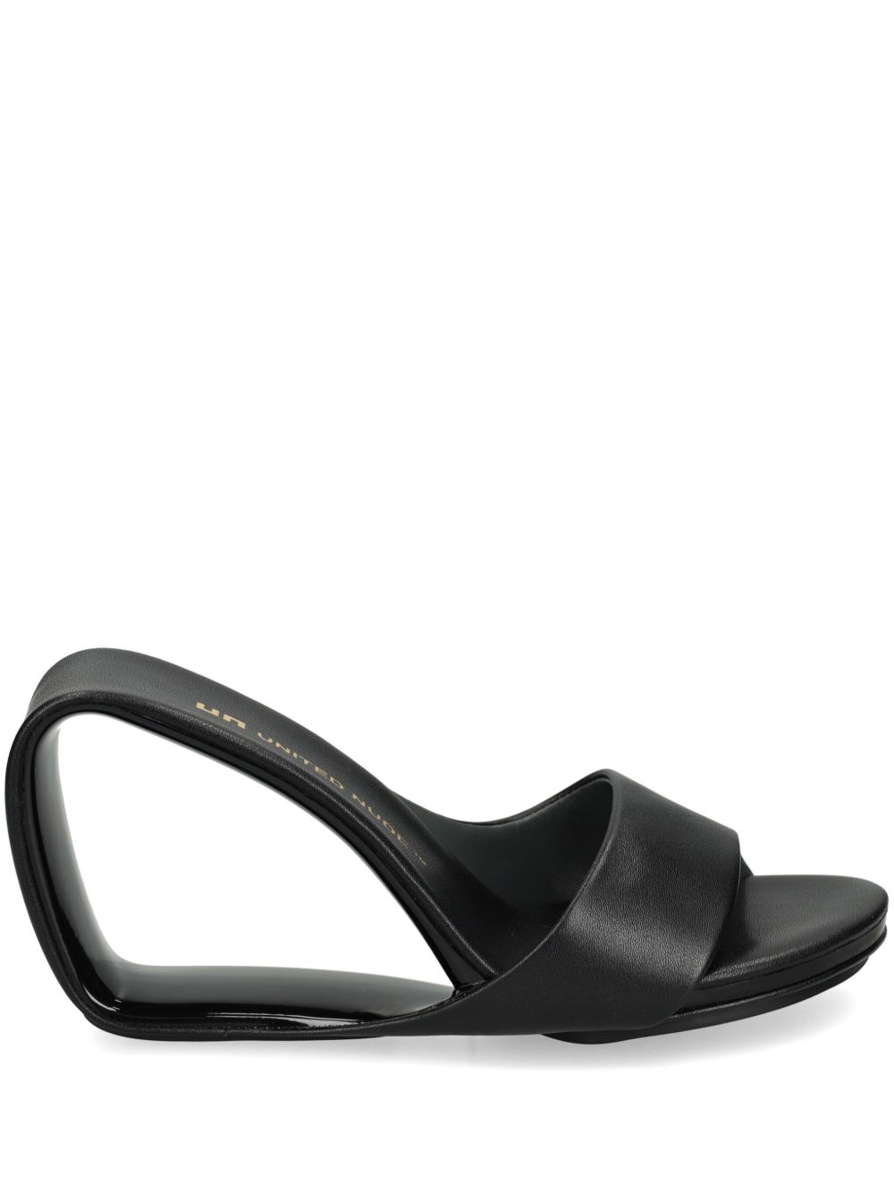 United Nude Mobius 皮质中跟穆勒鞋 - 黑色