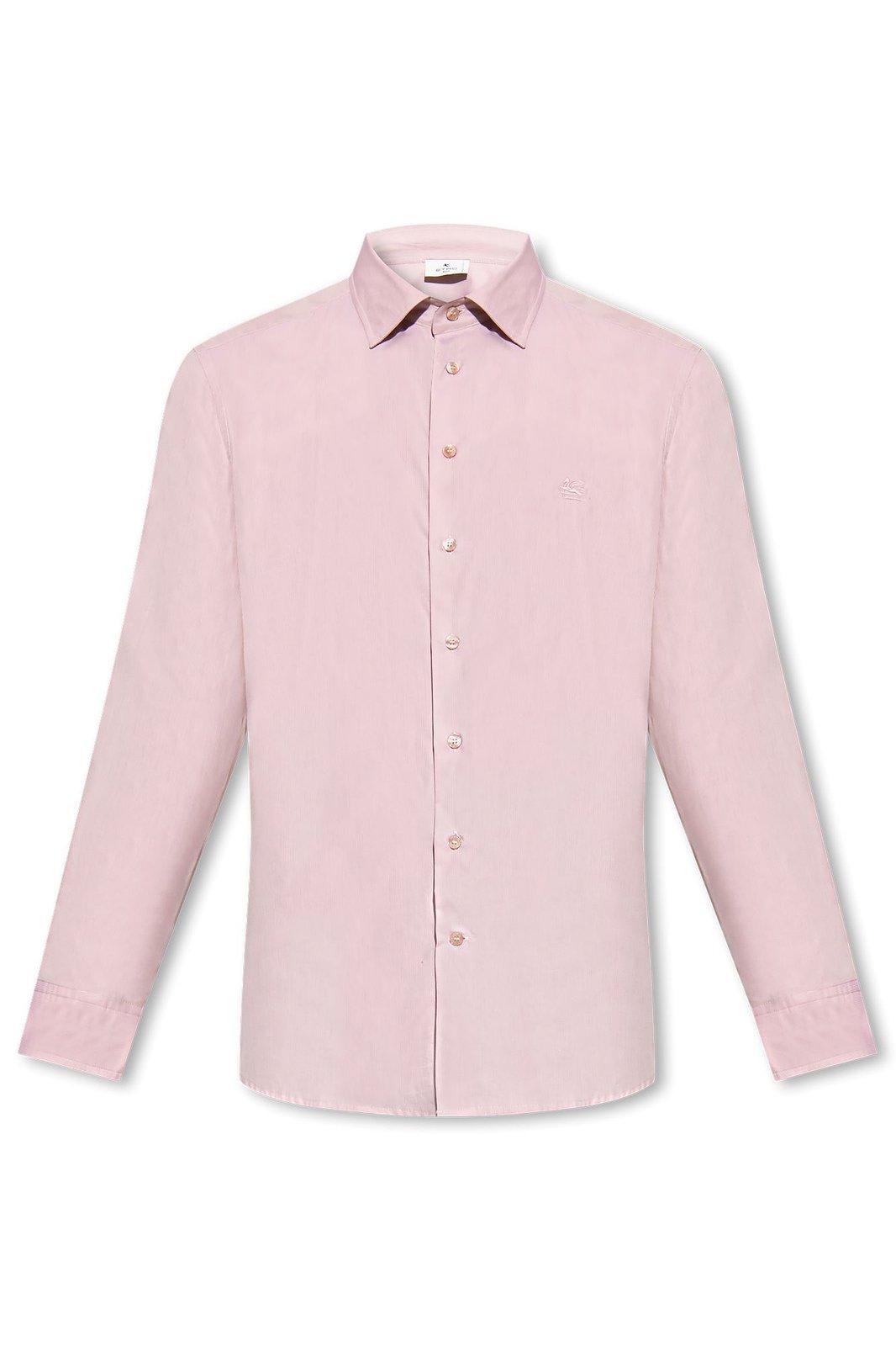 Etro Logo Embroidered Long-sleeve Shirt