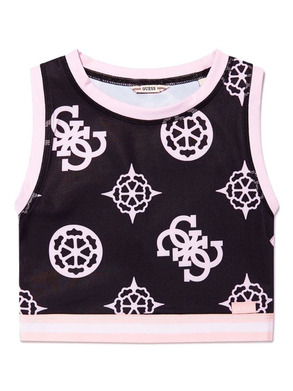 guess kids 4G logo坦克背心 - 黑色