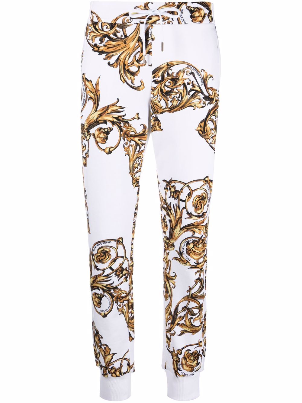 Versace Jeans Couture 范思哲 巴洛克图案运动裤 - 白色