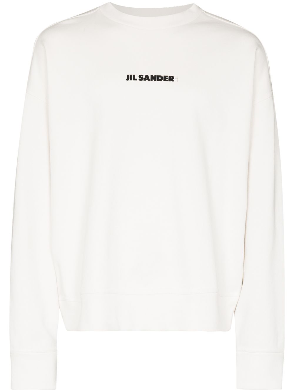 Jil Sander logo印花毛衣 - 白色