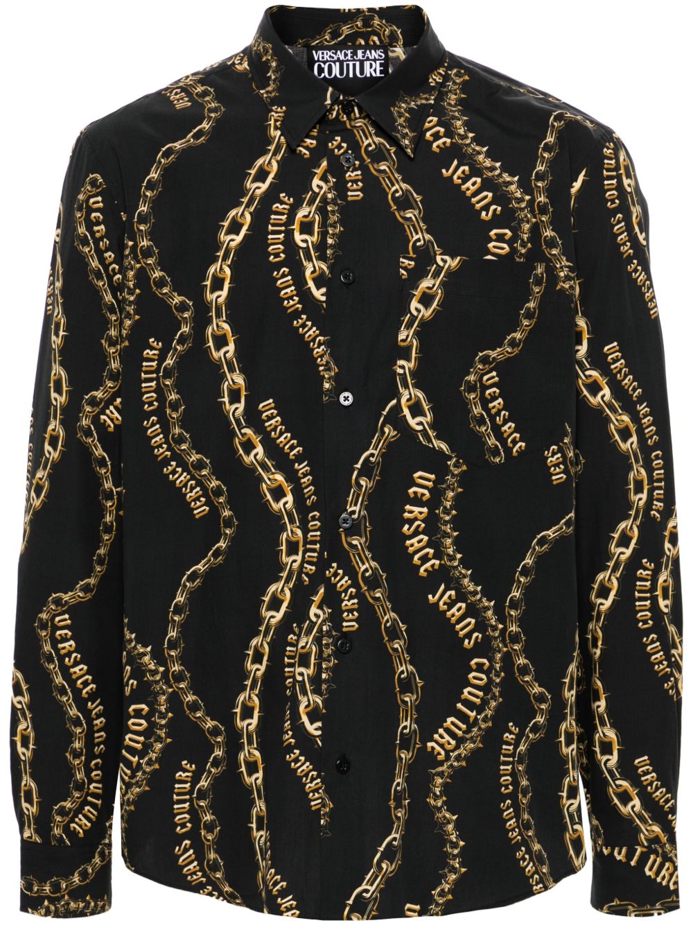 Versace Jeans Couture Chain Couture 棉衬衫 - 黑色