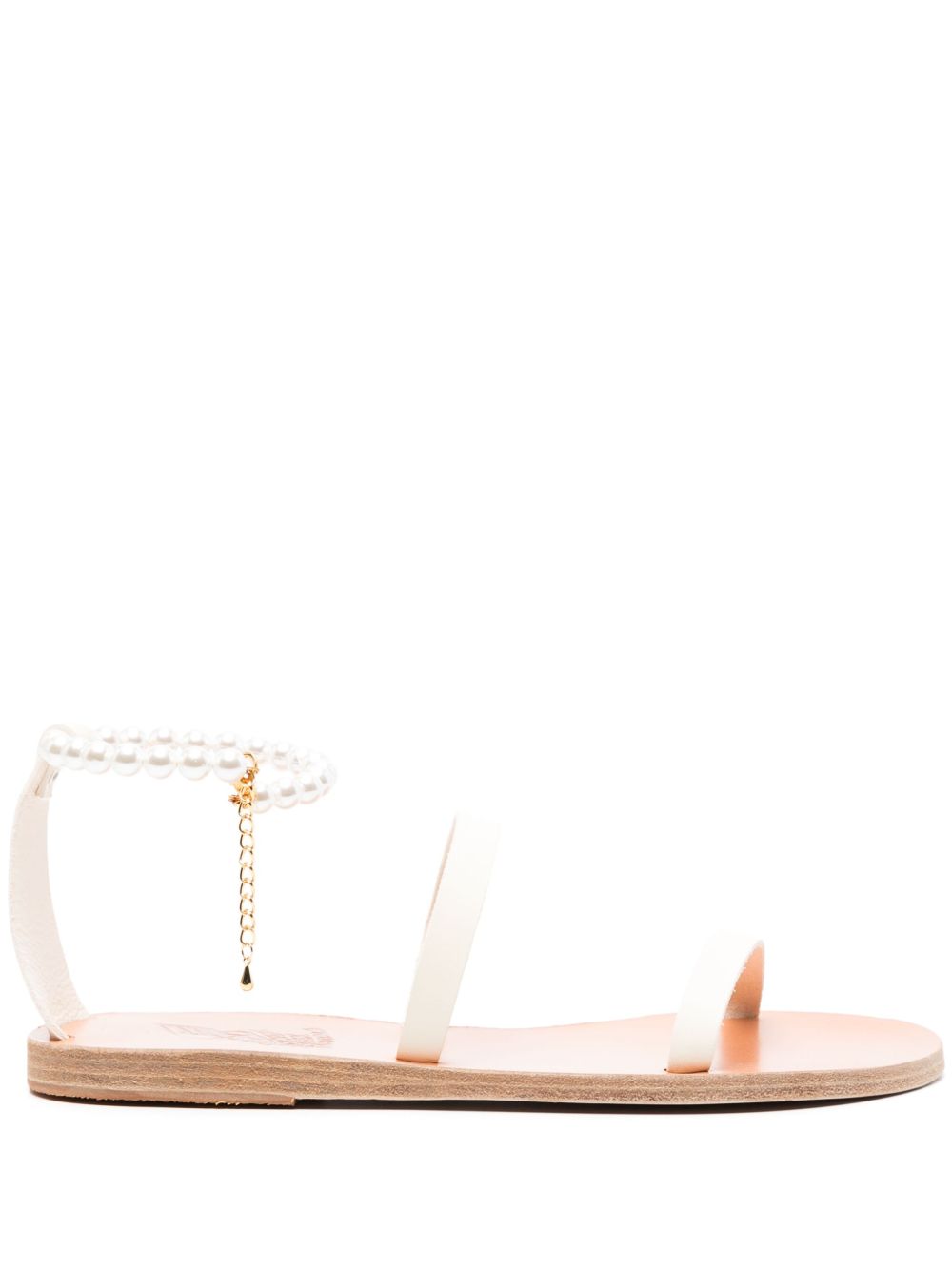 Ancient Greek Sandals Smirni 皮质凉鞋 - 白色