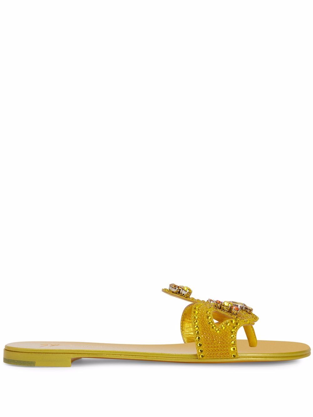 Giuseppe Zanotti Turchesite 平底凉鞋 - 黄色