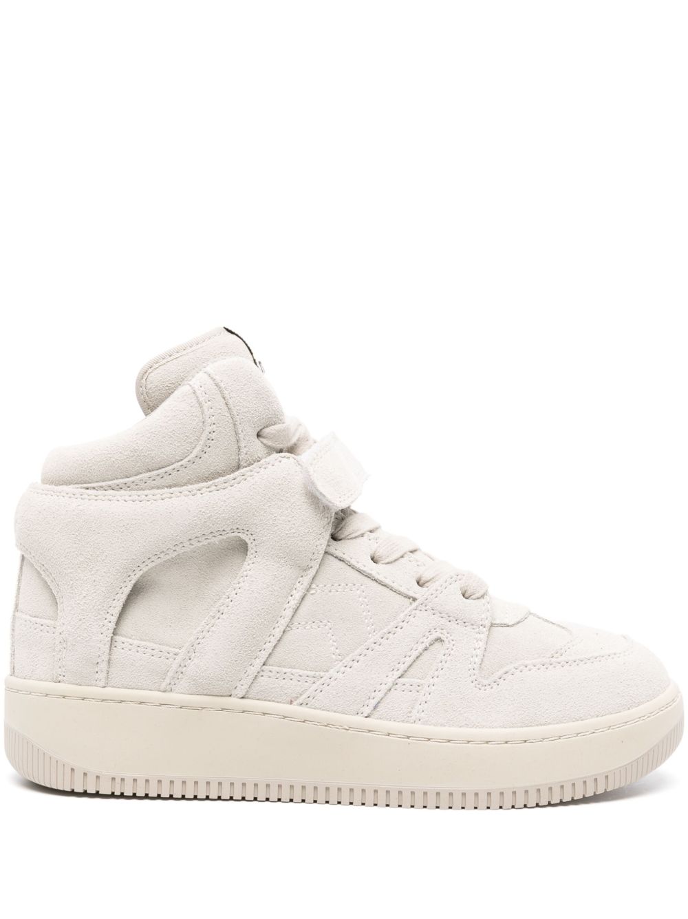 ISABEL MARANT Brooklee 高帮绒面皮运动鞋 - 灰色