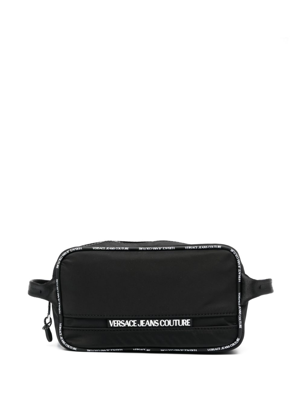 Versace Jeans Couture logo压纹拉链洗漱包 - 黑色