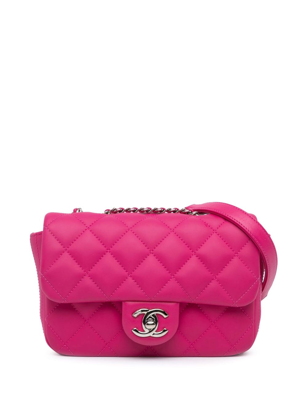 CHANEL Pre-Owned Paris Seoul Small Rubber Coco Rain Flap 斜挎包（2015-2016年典藏款） - 粉色