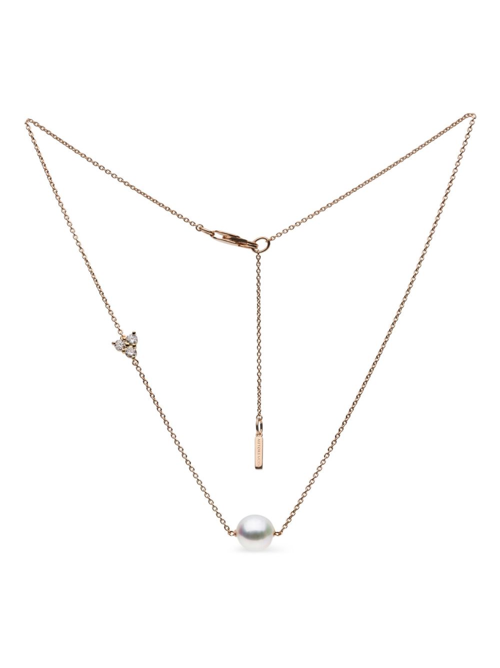 AUTORE MODA Saskia 镀玫瑰金纯银珍珠项链 - 粉色