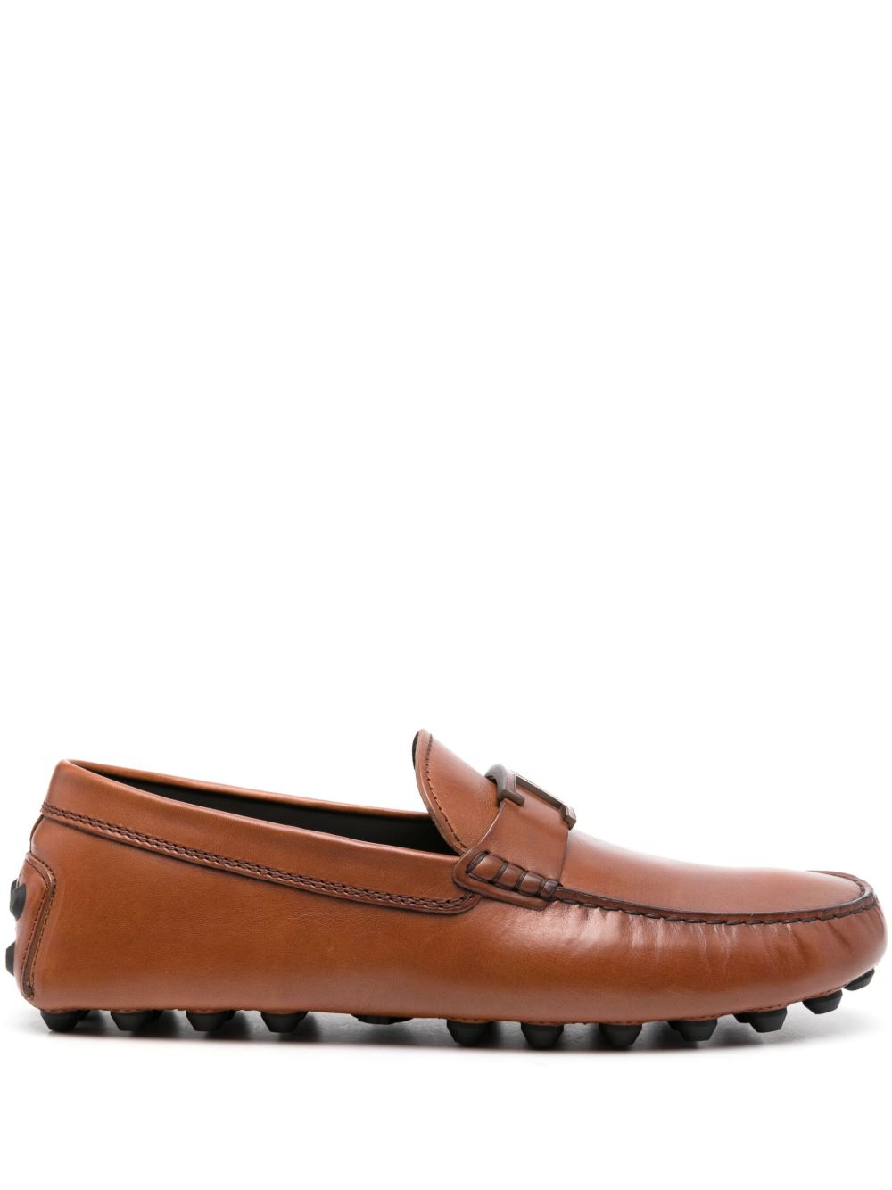 Tod's City Gommino 皮质乐福鞋 - 褐色