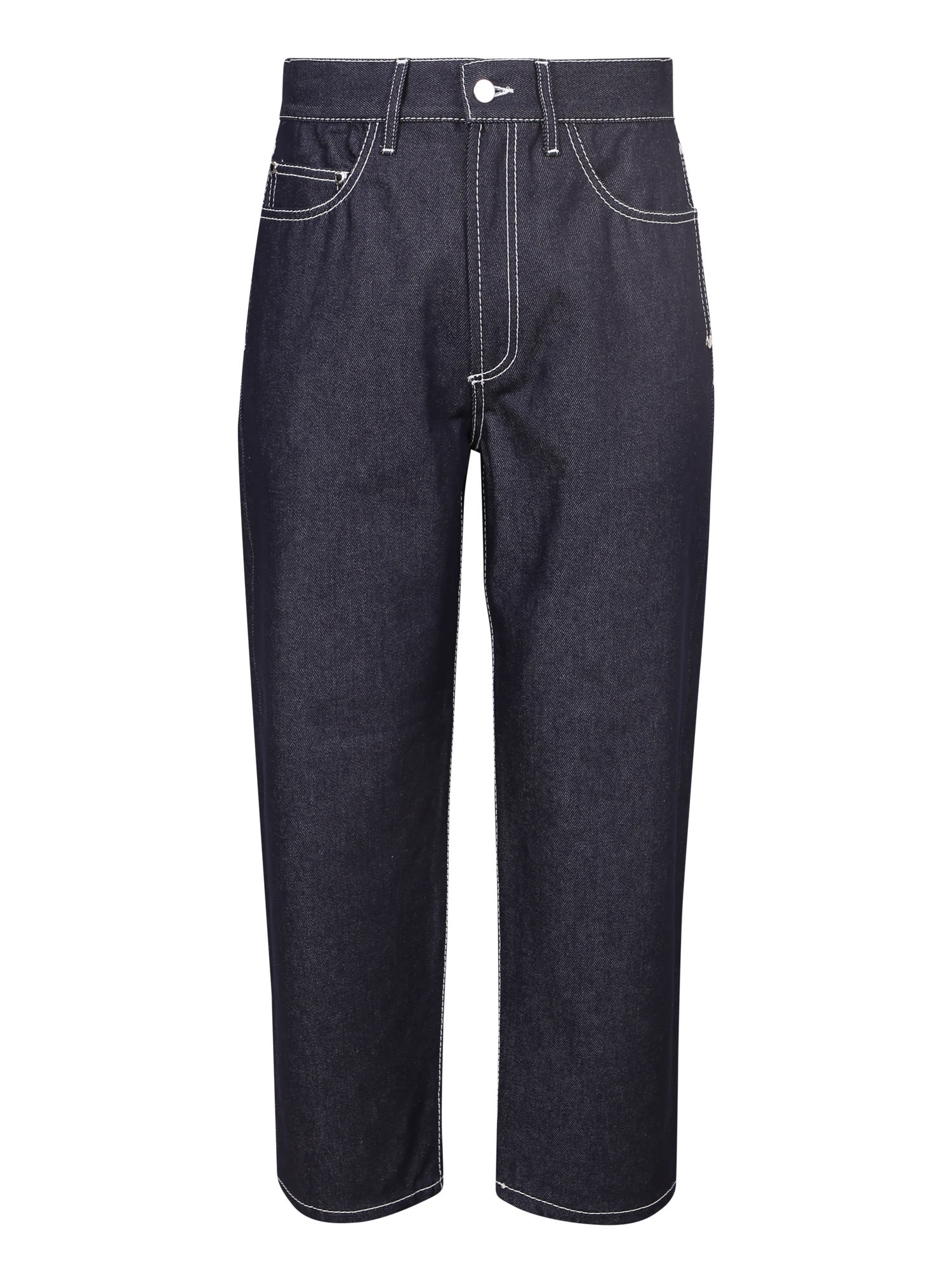 Sunnei Contrast Stitching Denim Jeans