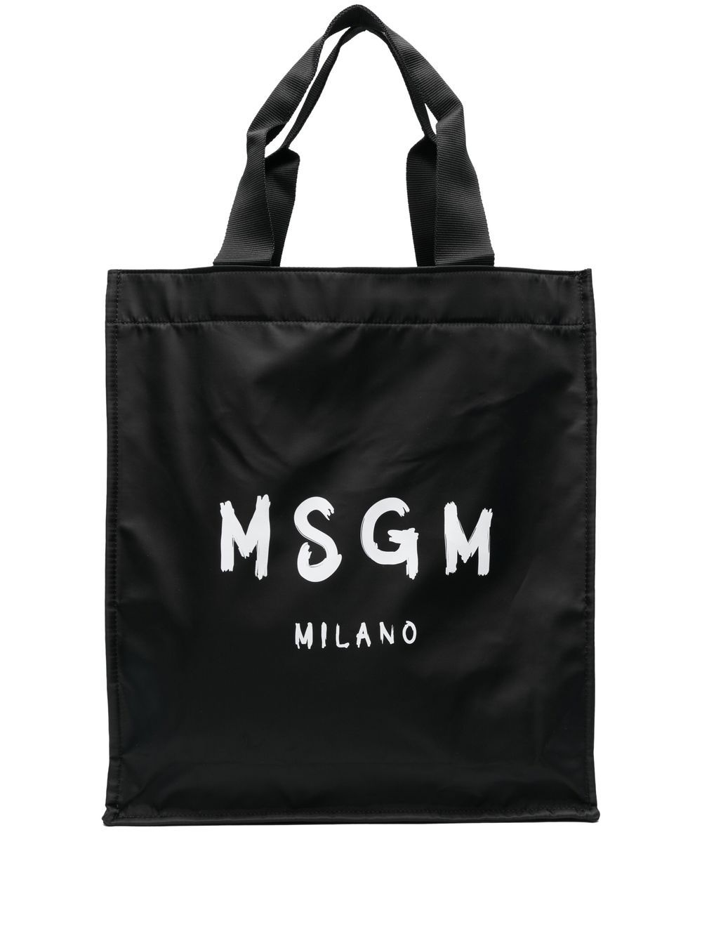 MSGM logo印花手提包 - 黑色