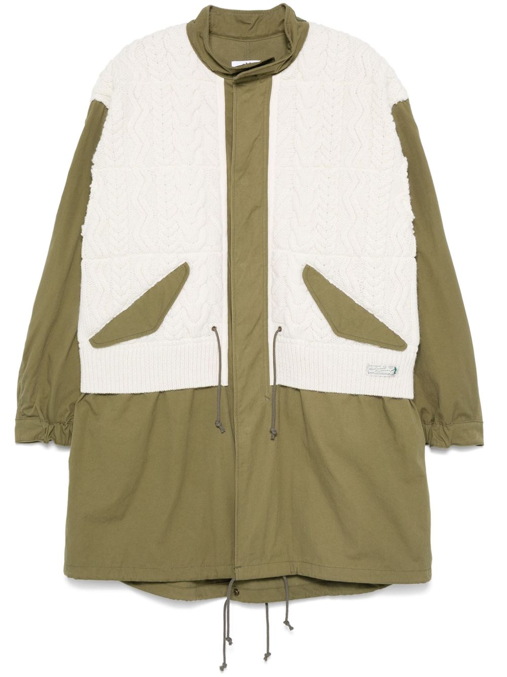 Junya Watanabe MAN x Richmond Knitwear 拼接派克大衣 - 绿色