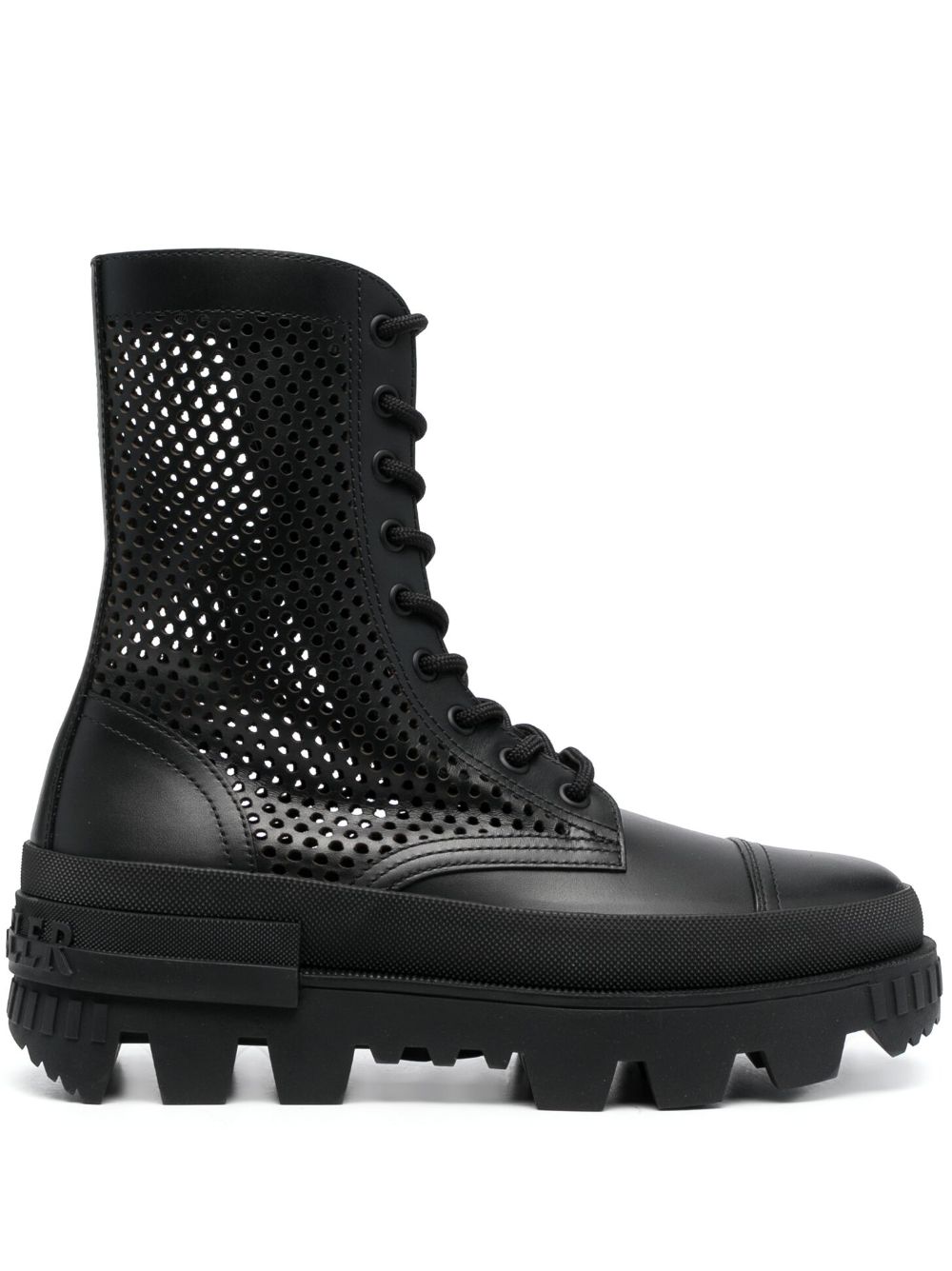 Moncler Carinne 穿孔及踝靴 - 黑色