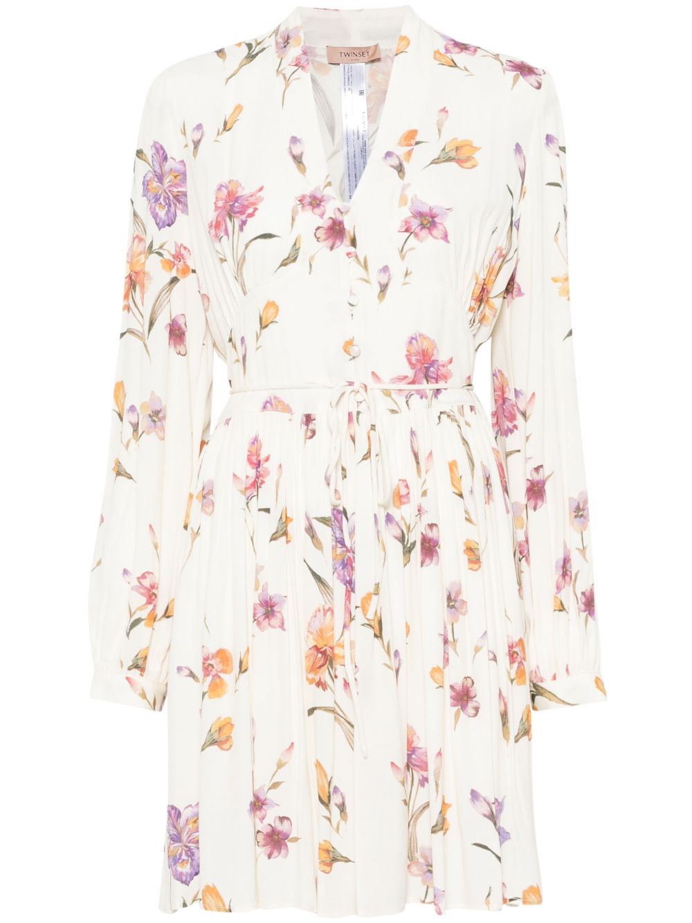 TWINSET floral-print mini dress - 白色