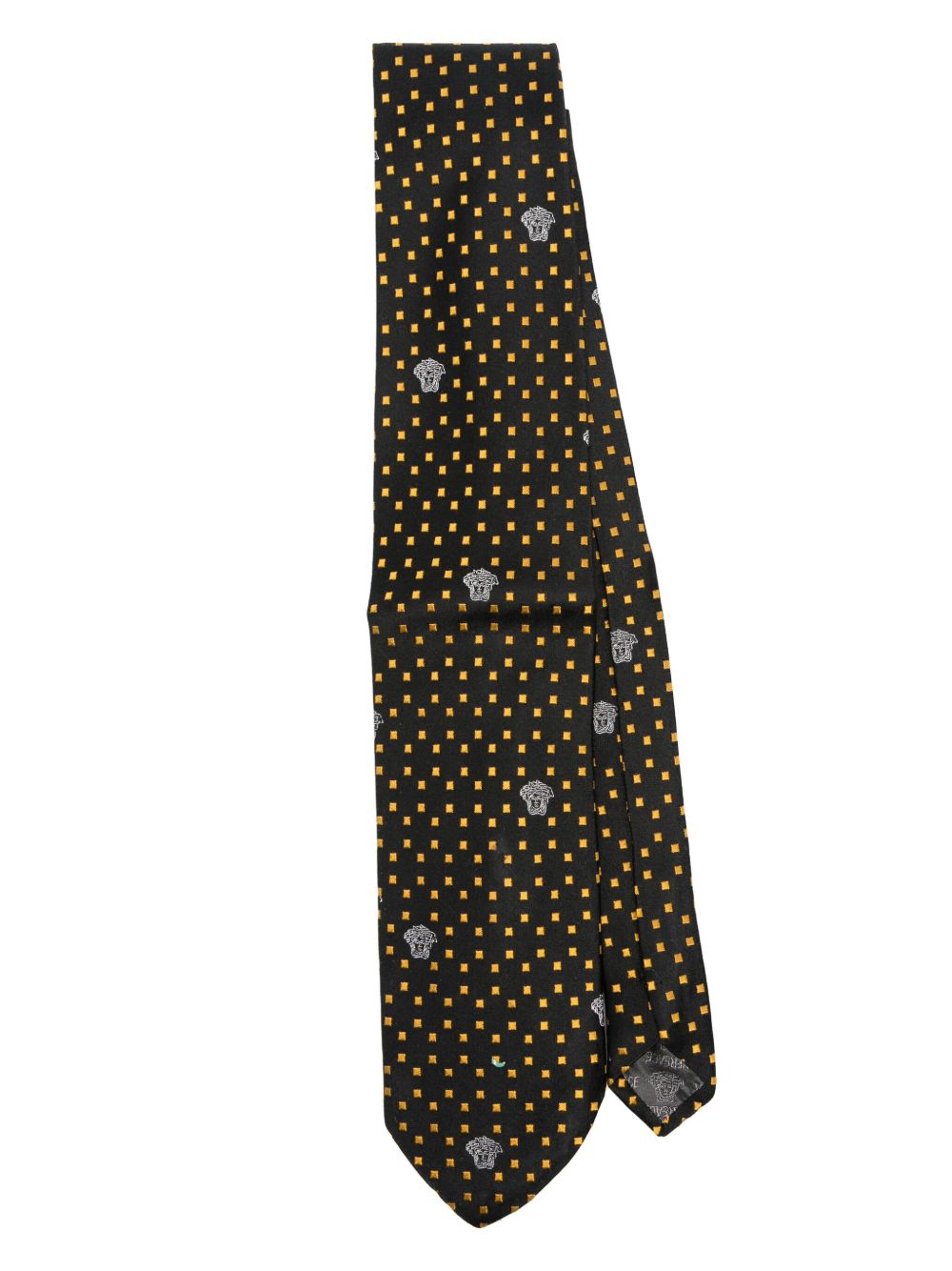 Versace Pre-Owned 图案提花领带（1990年代典藏款） - 黑色