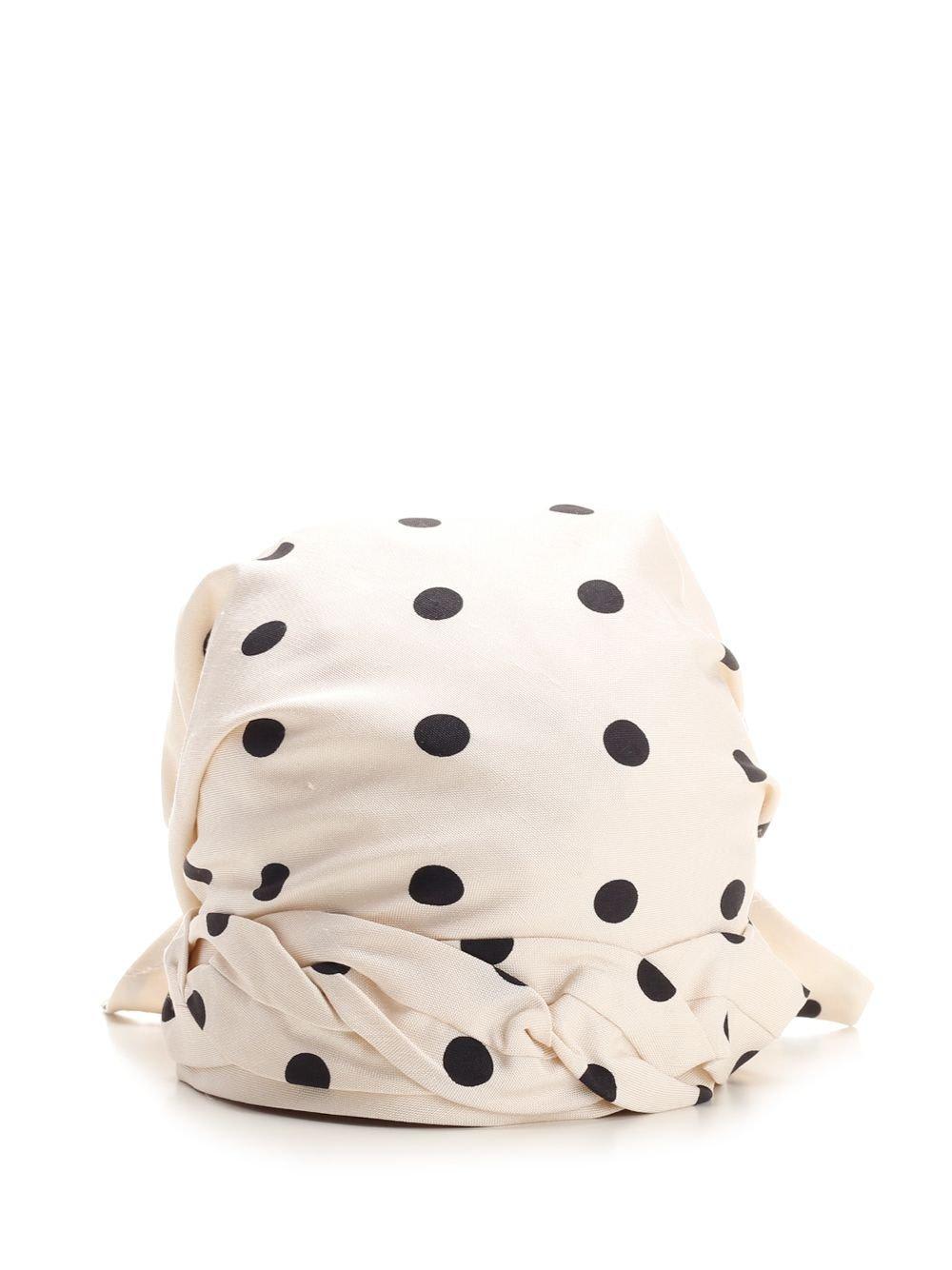 Valentino Garavani Polka Dot-printed Gathered Head Scarf